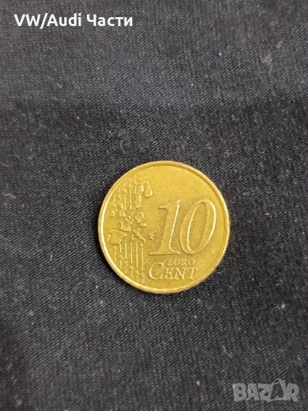 Монета 10 евро цента Франция 2000г. минт 10 Euro Cent France , снимка 1