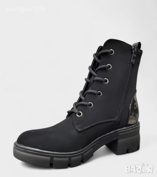 Дамски зимни боти с връзки високи , снимка 1