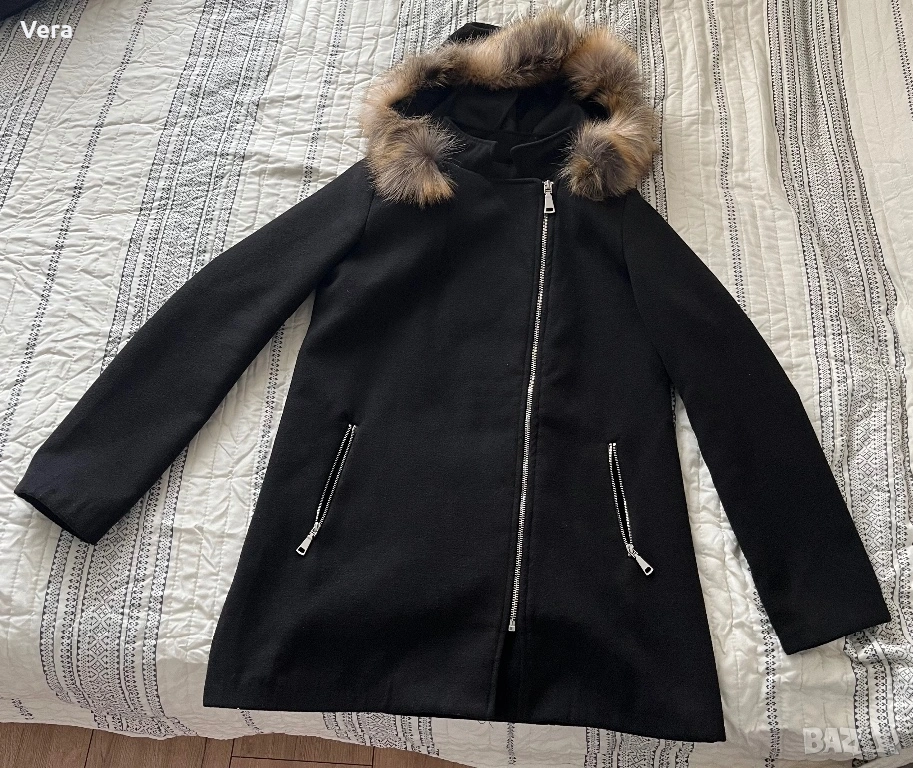 Дамско палто с качулка, снимка 1