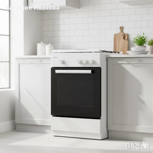 Газова печка Taurus CIG3FWHMG – 3 горелки, газова фурна 43 л, 9850 W, с дефект, снимка 1