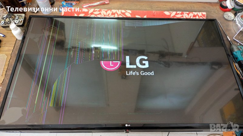 LG 49LT340C0ZB със счупен екран-EAX67189201(1.6)/EAX68746401(1.1)/6870C-0532B/NC490DUE-AAFX1, снимка 1