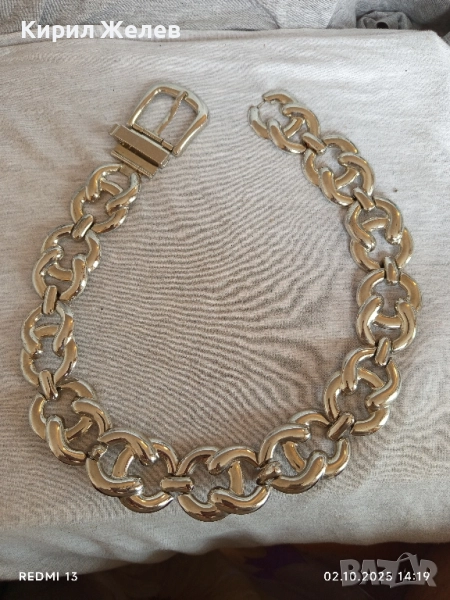 Дамски колан метален с плетка Бисмарк много красив 229611, снимка 1