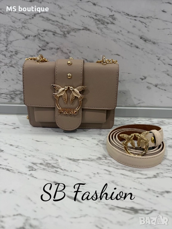 Комплект дамска чанта и колан Pinko, снимка 1
