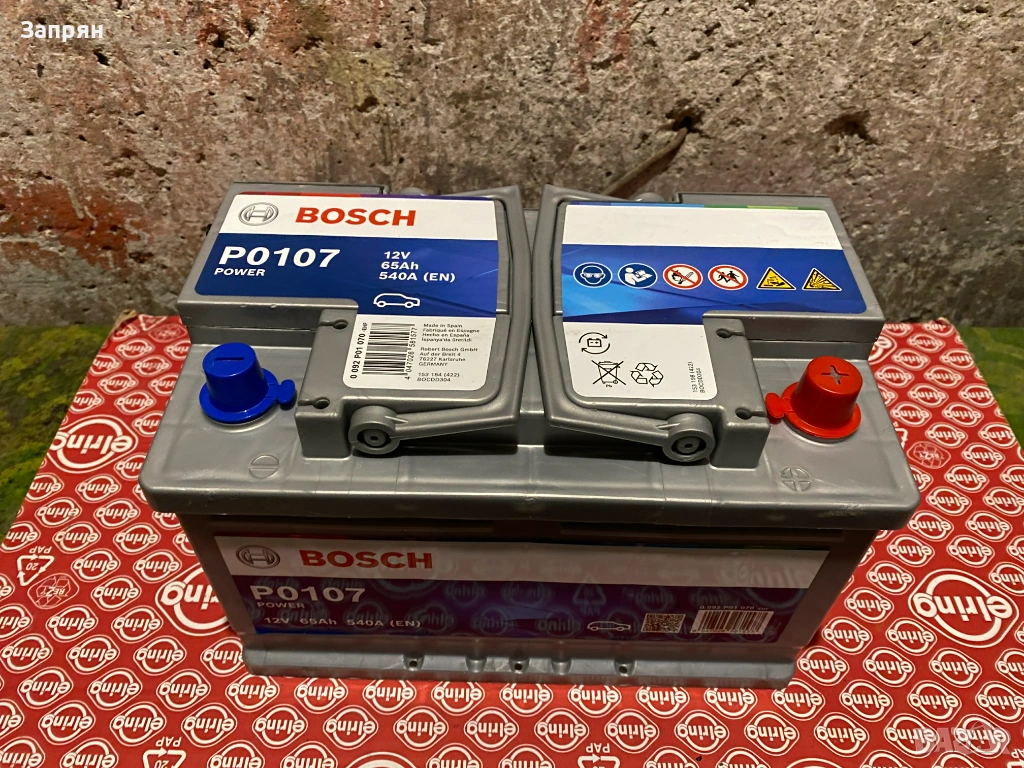 Чисто нов акумулатор Бош/Bosch P0107 65 амп/ч 540 с гаранция, снимка 1