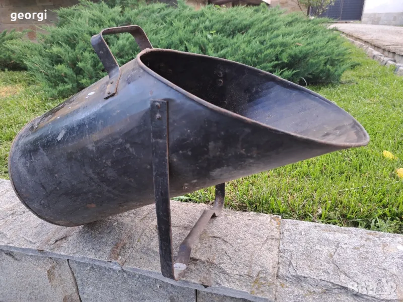 ретро метална кофа за въглища , снимка 1