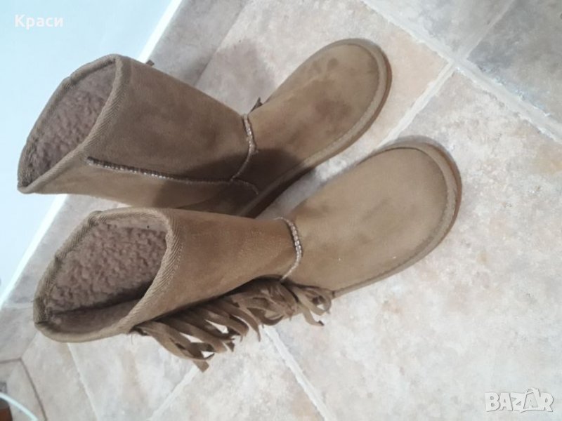 Ботуши велурени, нови., снимка 1