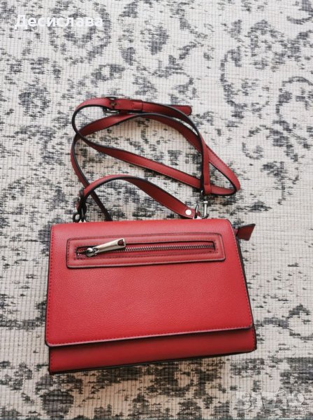 Червена дамска чанта от еко кожа, снимка 1