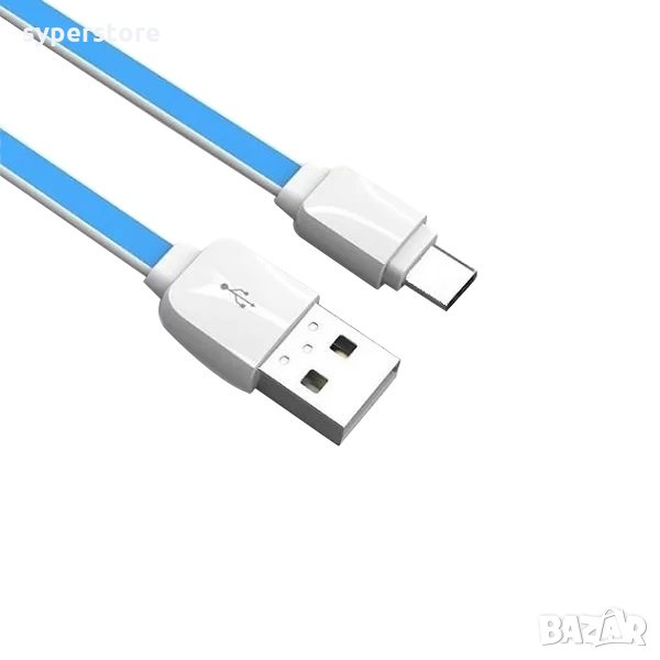 Кабел Type C към USB за LDNIO XS-07C SS0001122 1m Син Samsung Huawei Преходник TypeC to USB M/M, снимка 1