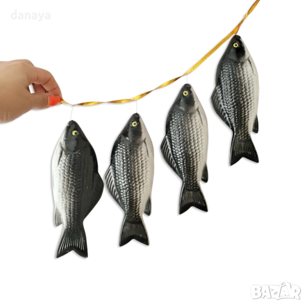 6087 Изкустевени риби на връзка, 50 см, снимка 1