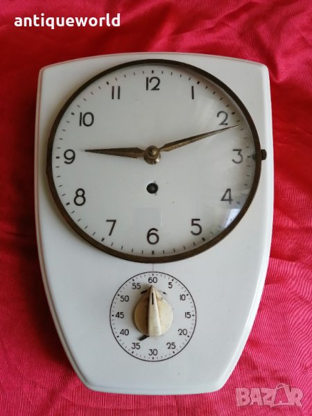 Стар Немски Керамичен Кухненски Часовник сТаймер 1950/60г., снимка 1