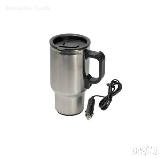 Електрическа термо чаша Mercado Trade, За кола, 12V, Сив, снимка 1