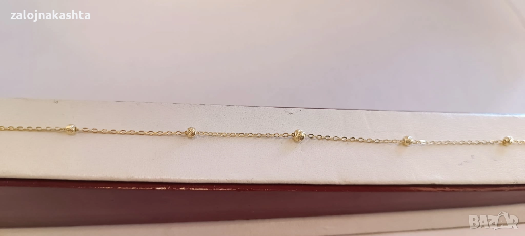 Нова-Златна гривна-0,88гр/14кр, снимка 1