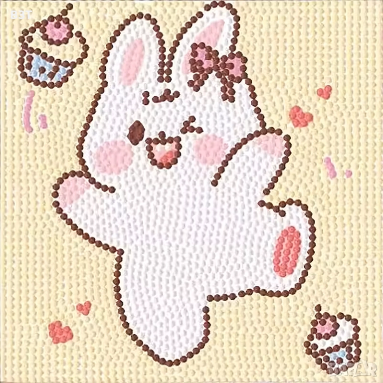 ДИАМАНТЕН ГОБЛЕН – ЗАЙЧЕ 03 /ДЕТСКИ/, снимка 1