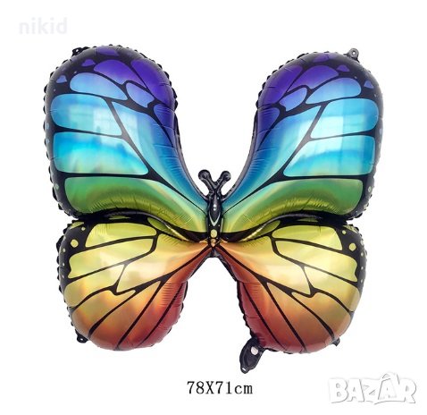 Грамадна пъстра Пеперуда фолио фолиев балон хелий и въздух, снимка 1