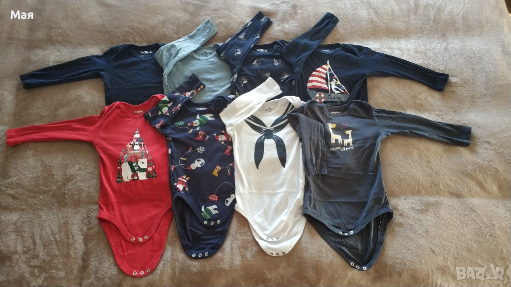 Лот бодита с дълъг ръкав размер 86-92см, снимка 1