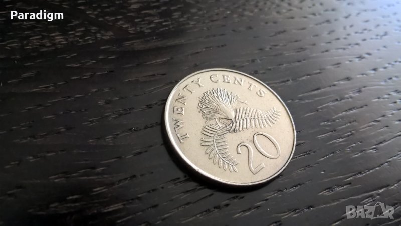 Mонета - Сингапур - 20 цента | 1987г., снимка 1