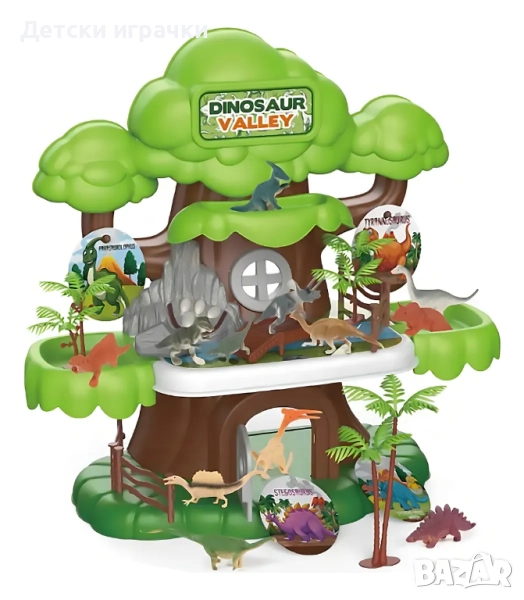 Детски комплект с Динозаври Джурасик на дърво , снимка 1