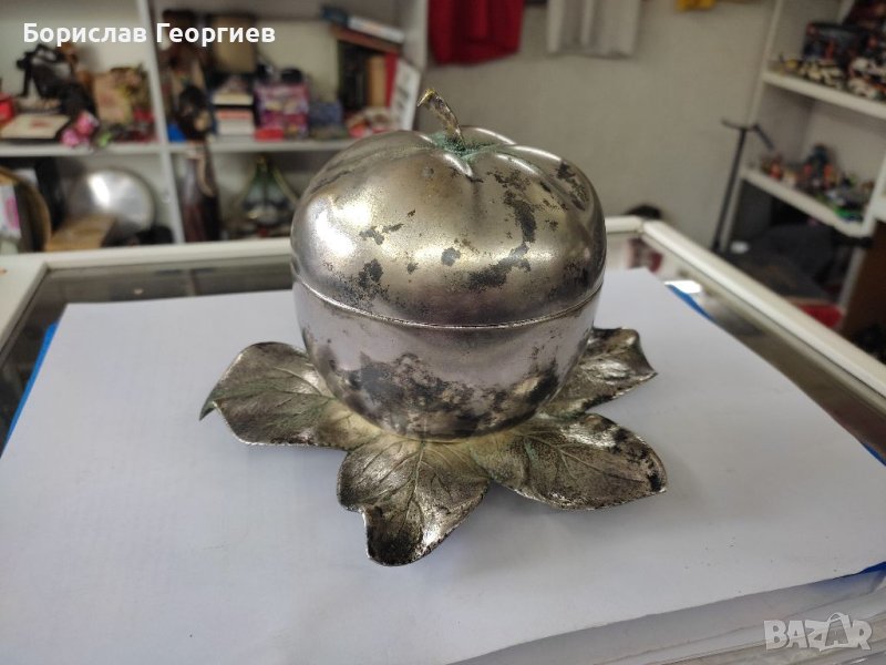Стара захарница WMF посребрена ябълка, снимка 1
