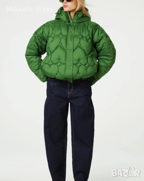 Разкошно, супер свежо и топло зимно яке от Fabienne Chapot в зелен цвят. Идеално за стилни и модерни, снимка 1