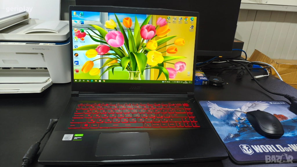 Геймърски 15.6” IPS 144Hz Лаптоп MSI с Intel i7 / GTX 1660Ti / 16Gb RAM / SSD 1Tb, снимка 1