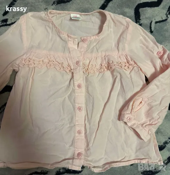 НОВА Страхотна детска риза с дантела LCWaikiki (размер 4-5 год), снимка 1