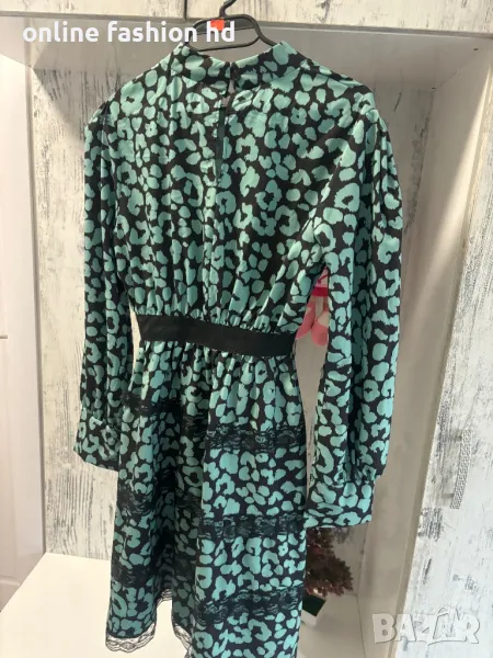 Дамска рокля с дантела и ластик на талията, снимка 1