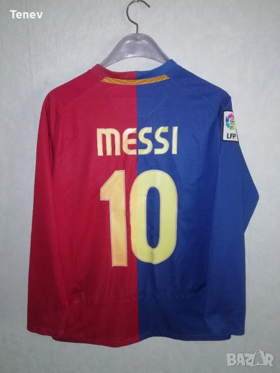 Barcelona Messi Home 2008 2009 Nike Long Sleeve Барселона Меси оригинална тениска фланелка L/S екип , снимка 1