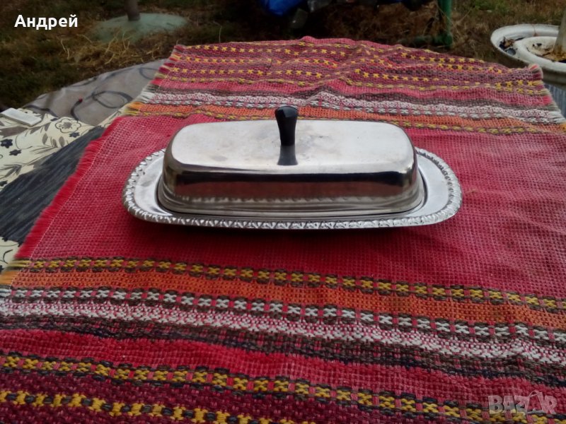 Стара неръждаема купа,кутия за масло #2, снимка 1