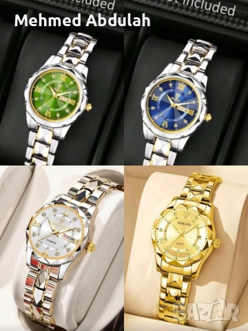 Различни модели дамски календарни светещи кварцови часовници