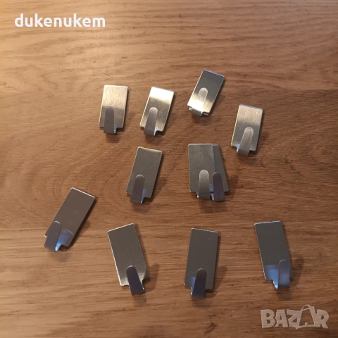 Самозалепващи стенни куки, неръждаема стомана, комплект 11 броя, снимка 8 - Закачалки - 53227981