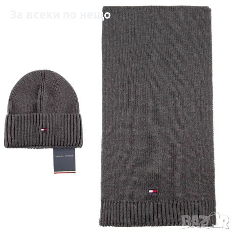 Tommy Hilfiger Комплект Зимен Шал И Зимна Шапка - Налични Различни Цветове Код SK428