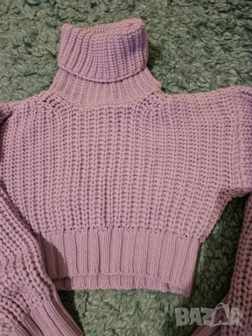 Лилав пуловер Паус, снимка 3 - Блузи с дълъг ръкав и пуловери - 39867021