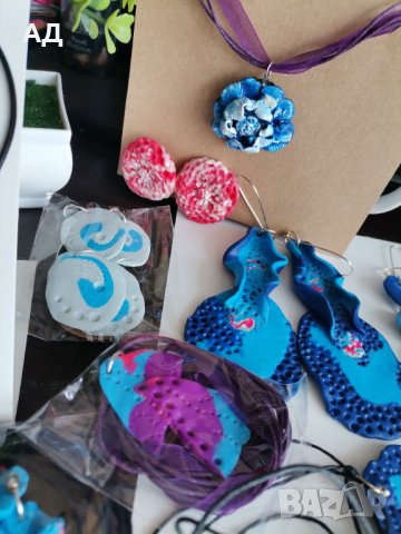 Разпродажба на обеци и колиета изработени от полимерна глина , снимка 8 - Обеци - 37826159