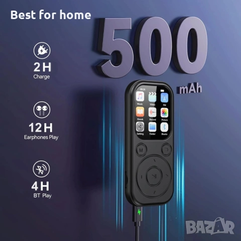 Нов MP3 Плеър (Модел 2025) с Bluetooth 5.4 – 2.01" IPS Екран, HiFi Звук и до 128GB, снимка 2 - MP3 и MP4 плеъри - 53211921