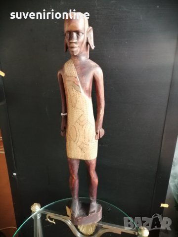 Дървена статуетка , снимка 2 - Статуетки - 39999526