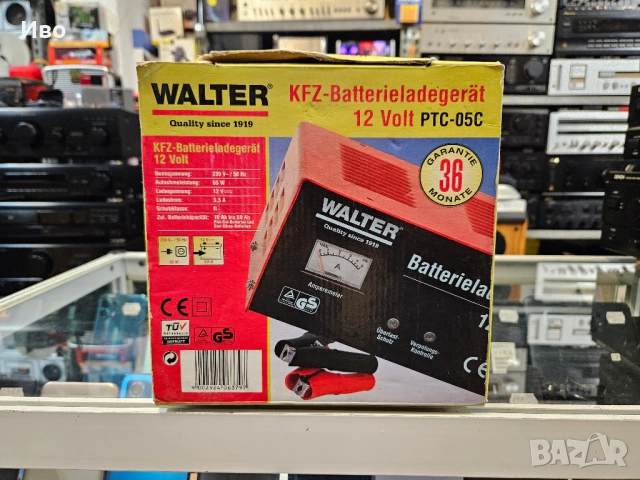 Зарядно за акумулатор Walter PTC-05C 12 Volt. Автомобилно зарядно. НОВО!, снимка 2 - Аксесоари и консумативи - 52403613