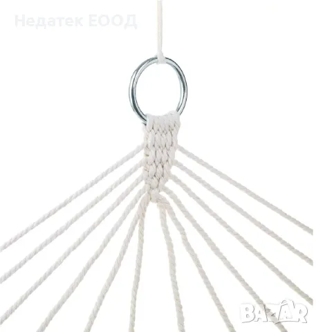 Хамак макраме, Бежов, 200x100 см., снимка 3 - Градински мебели, декорация  - 50385324