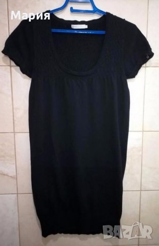 Only къса рокля фино плетиво свободен силует - черна, снимка 3 - Рокли - 26964283