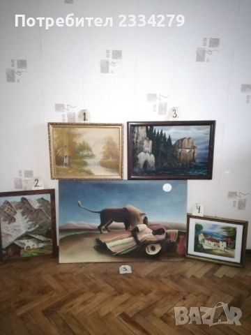 Стари картини рисувани от различни автори в различни държави. , снимка 2 - Картини - 52667742