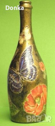 Рисувани шишета-вази, затваряеми бутилки, уникатни чаши, чинии, фруктиери, кашпи, снимка 10 - Обзавеждане за заведение - 36921424