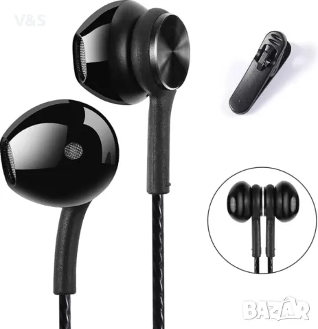 Жични слушалки GUUVOR, магнитни слушалки за поставяне в ушите, шумоизолиращи кабелни слушалки с микр, снимка 2 - Слушалки и портативни колонки - 48830646