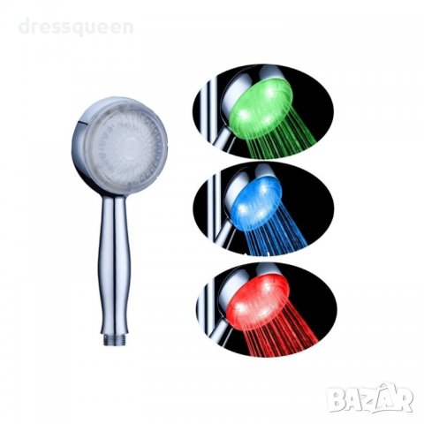 0076 Универсална светеща душ-слушалка в три LED цвята, снимка 6 - Други стоки за дома - 34640731
