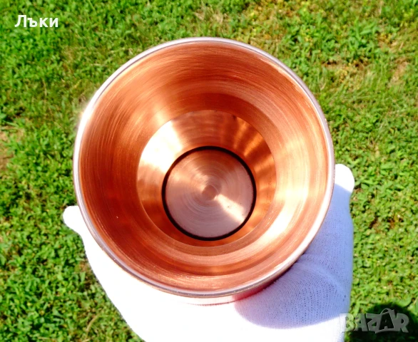 Медна кана за вино,гарафа,ваза,чиста червена мед,безшевна. , снимка 2 - Антикварни и старинни предмети - 50702966