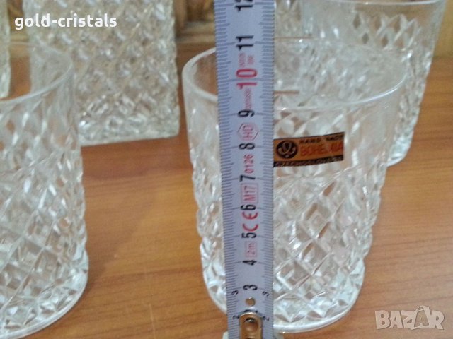 Кристални чаши и гарафа Бохемия, снимка 4 - Антикварни и старинни предмети - 35031088