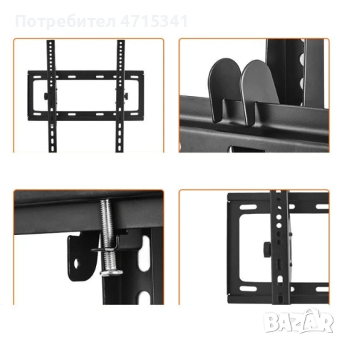 Универсална стойка за телевизор с екрани от 26 до 55 инча / Цвят черен, снимка 3 - Телевизори - 53210536