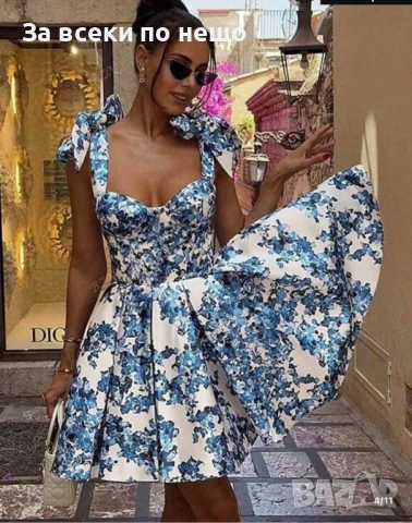 Дамска Ефирна Къса Рокля - 3 Налични Цвята Код A620, снимка 3 - Рокли - 50466251