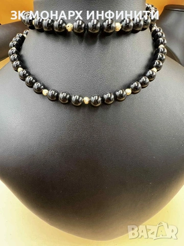 Златен Ланец с Топчета , снимка 4 - Гривни - 53079711