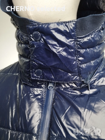 Яке Marina Militare Hooded Shiny Down Jacket – Размер L – Синьо – Отлично състояние, снимка 7 - Якета - 52799163