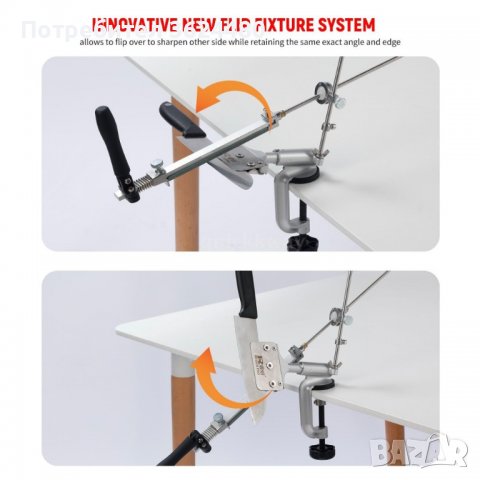 Уред за заточване на Ножове под фиксиран ъгъл, абразиви 120, 320, 600, 1500 Точило, снимка 15 - Други стоки за дома - 39960400