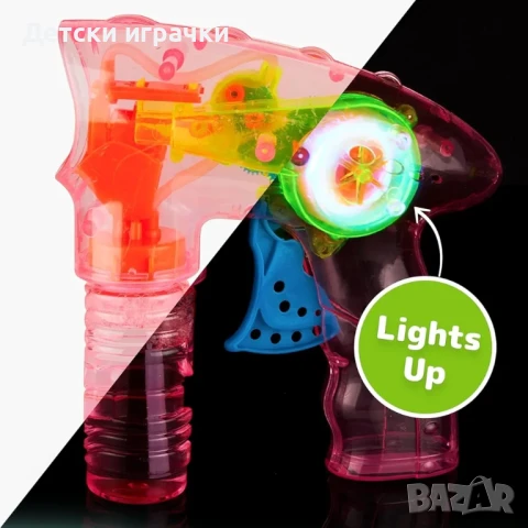 Детски светещ LED пистолет за сапунени балони, забавление на открито, снимка 6 - Други - 50843703